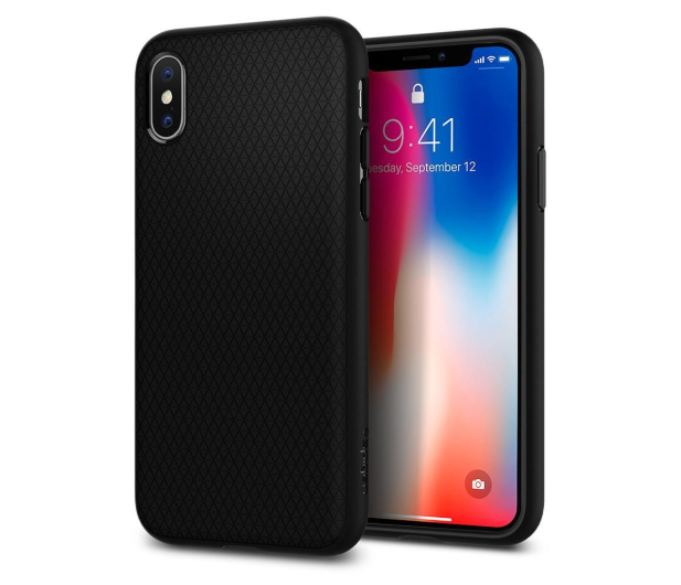 Etui Liquid Air Matte do iPhone X czarne - 386760 - zdjęcie